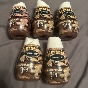 Lot Of 5 Renuzit Gingerbread Joy Special Edition Gel Air Freshener NEW Christmas